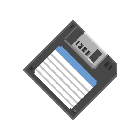A spinning floppy disk